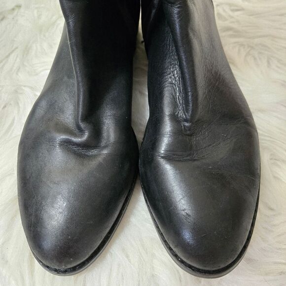 ARTURO CHIANG Black Leather Knee High Riding Boots Women's Size 9.5M - Picture 7 of 11